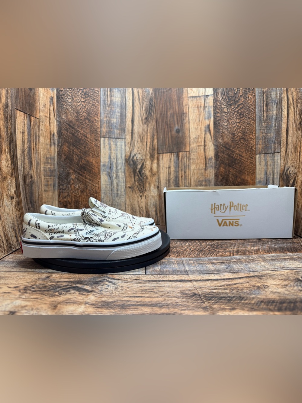 NEW Vans X Harry Potter Marauder’s Map Classic Slip On Unisex Kids Size 13.5
